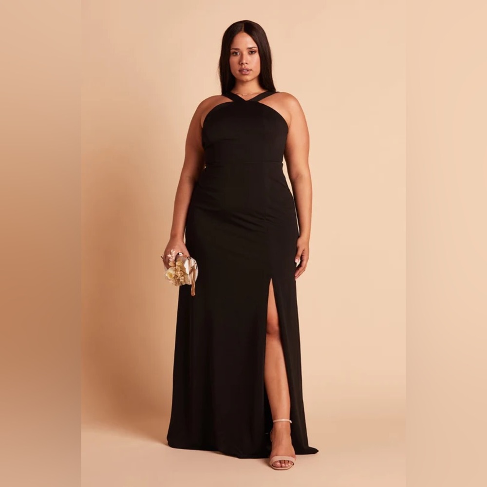 Birdy Grey GENE DRESS CREPE BLACK CURVE 2X NEW NWT BRIDESMAID WEDDING
